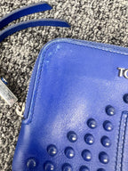 Tod's Gommino Studded Zip-Around Leather Wallet