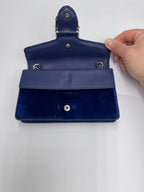 Gucci Dionysus Crystal-Embellished Super Mini Bag / Clutch in Royal Blue Velvet