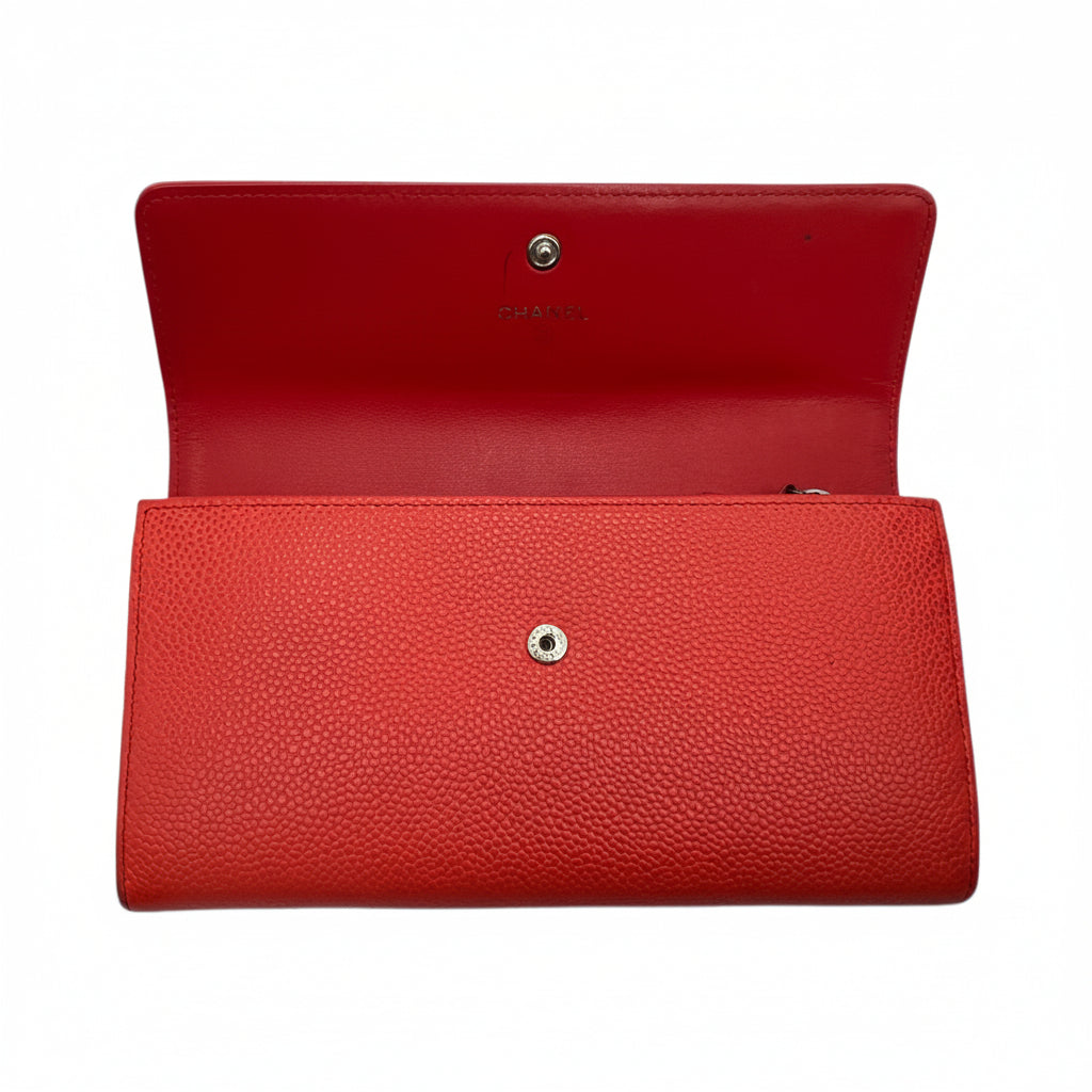 Chanel Red Leather Wallet