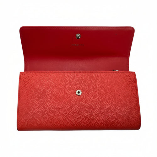 Chanel Classic Flap Red Leather Wallet