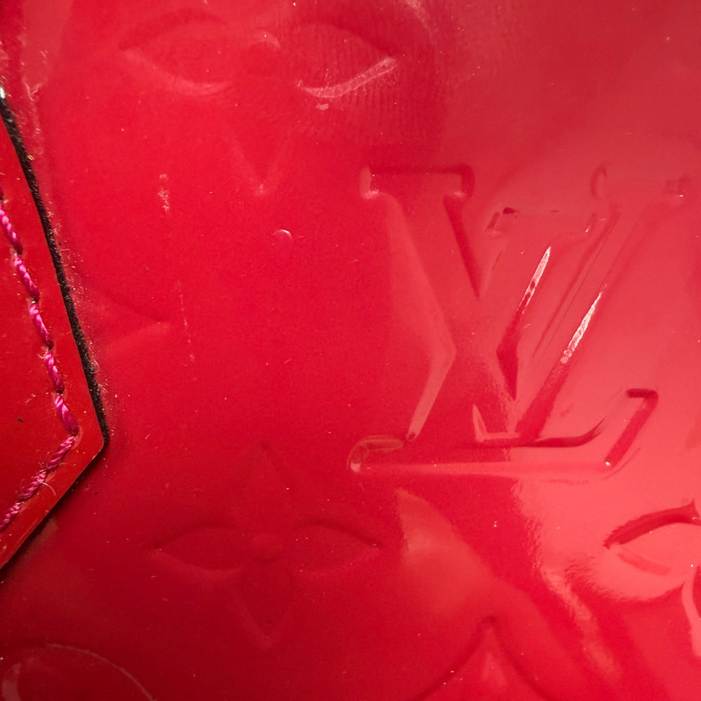 Louis Vuitton Alma BB Red Monogram (2014) Vernis Patent Leather Handbag