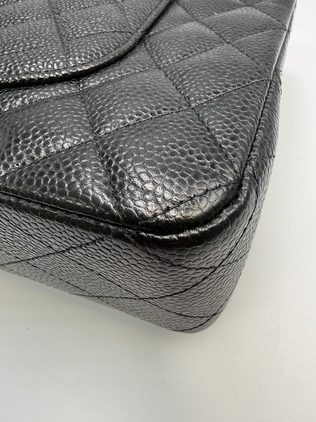 Chanel Small Classic Double Flap Bag Black Caviar Leather Gold Hardware