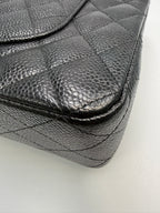 Chanel Small Classic Double Flap Bag Black Caviar Leather Gold Hardware