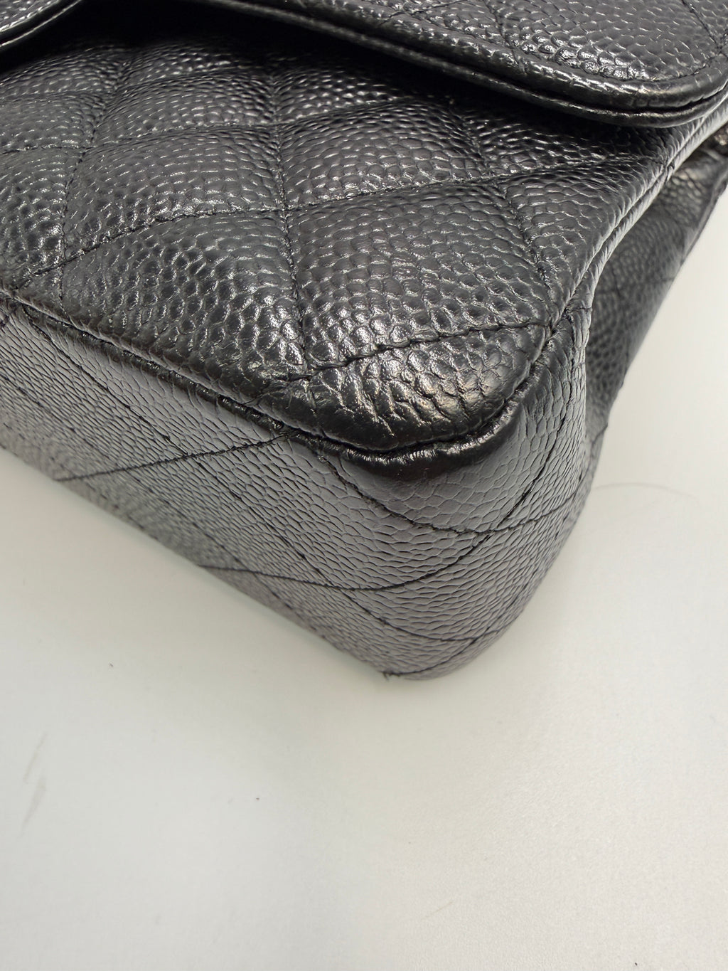 Chanel Small Classic Double Flap Bag Black Caviar Leather Gold Hardware