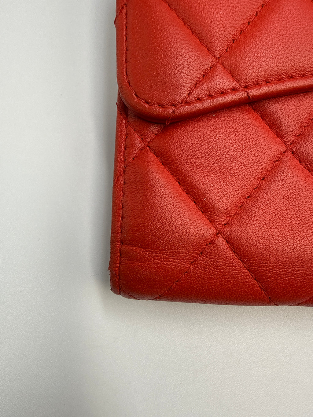 Chanel Classic Flap Continental Long Wallet in Red Quilted Lambskin Leather