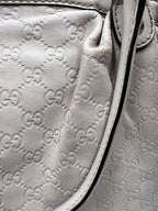Gucci Guccissima Leather Tote Bag in Off-White