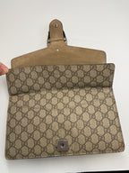 Gucci Dionysus GG Supreme Medium Shoulder Bag Brown