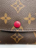 Pre-owned (Red) Louis Vuitton Monogram Zippy Wallet - Classic Long Wallet