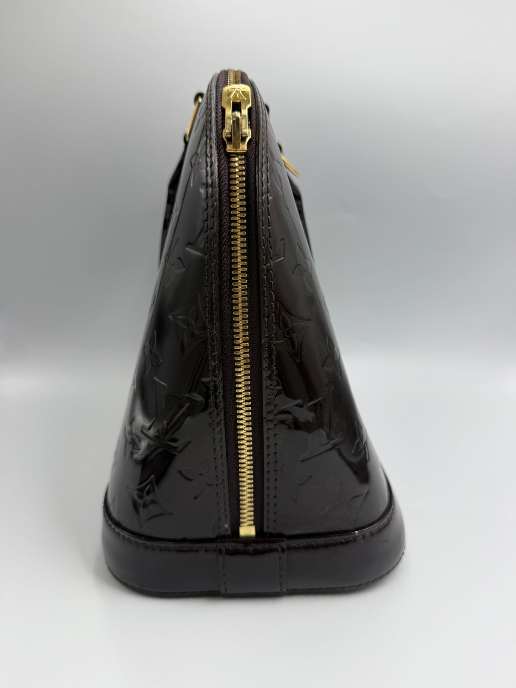 Louis Vuitton Monogram Vernis Alma PM In Burgundy