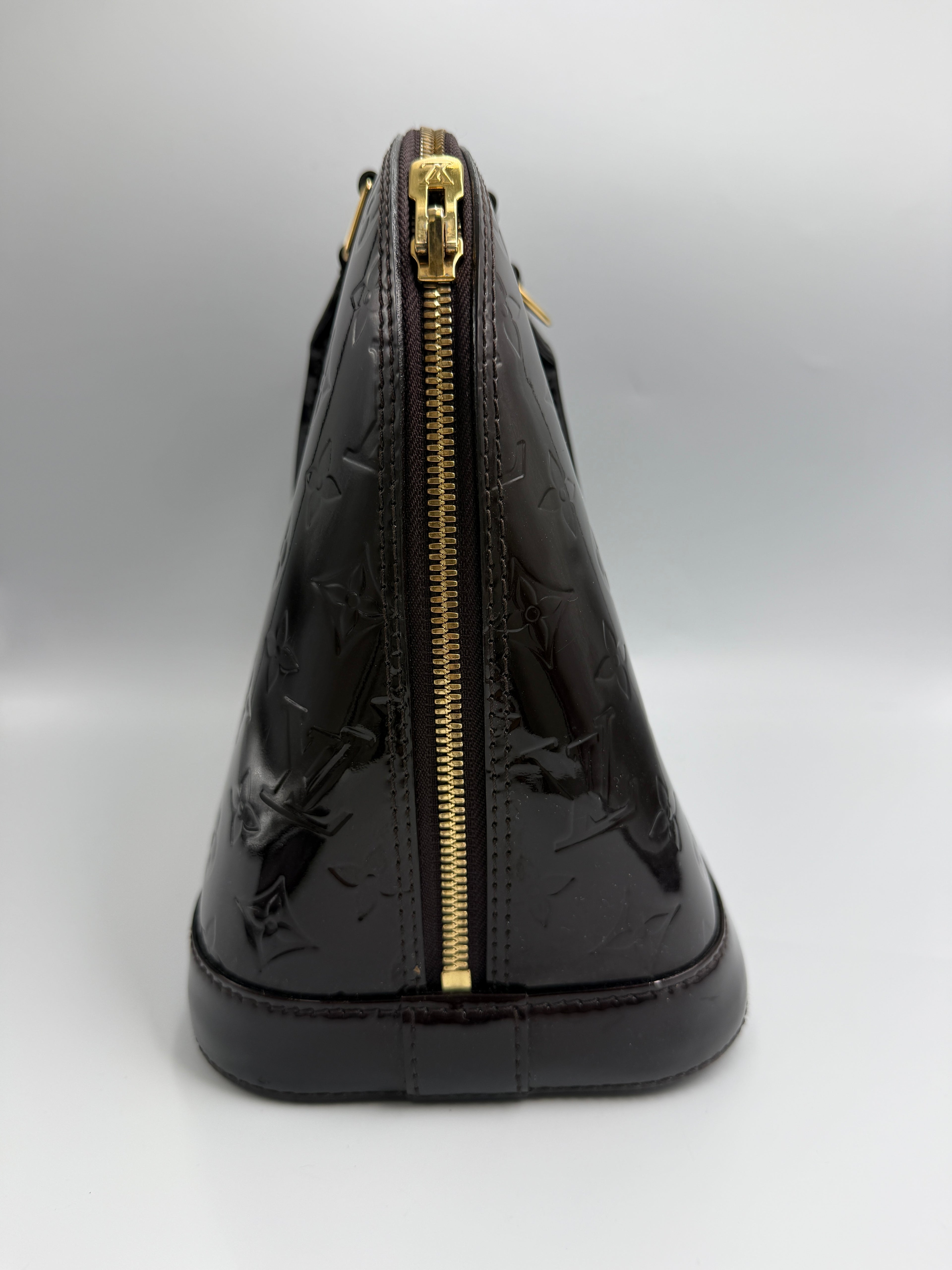 Louis Vuitton Monogram Vernis Alma PM In Burgundy