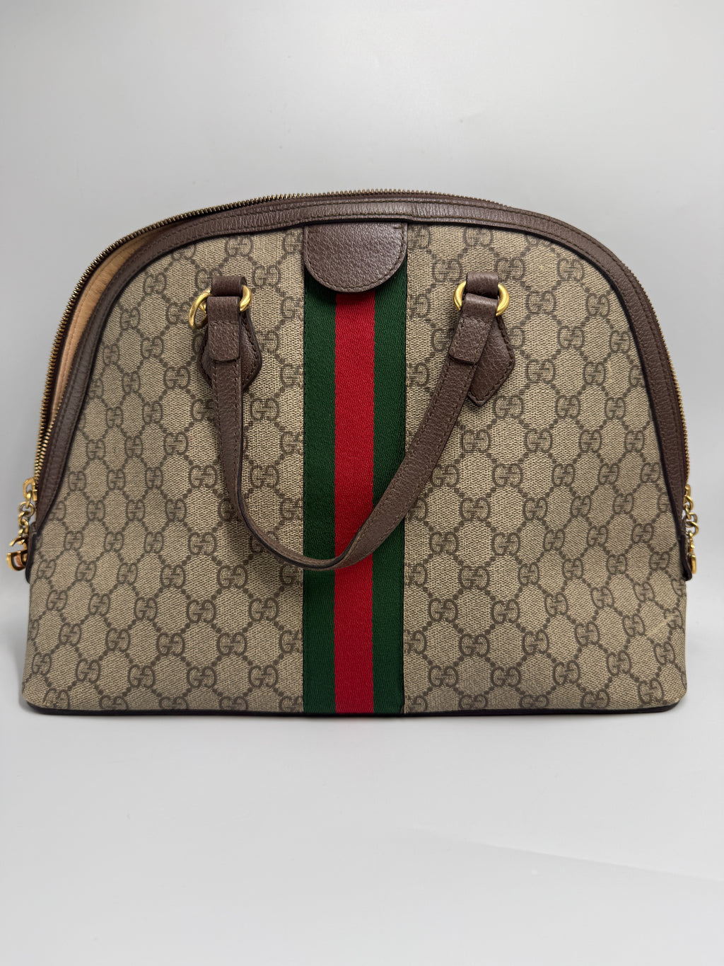 Gucci Ophidia Medium Dome Top Handle Bag in GG Supreme Canvas