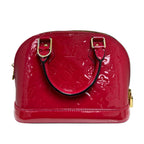 Louis Vuitton Alma BB Red Monogram (2014) Vernis Patent Leather Handbag