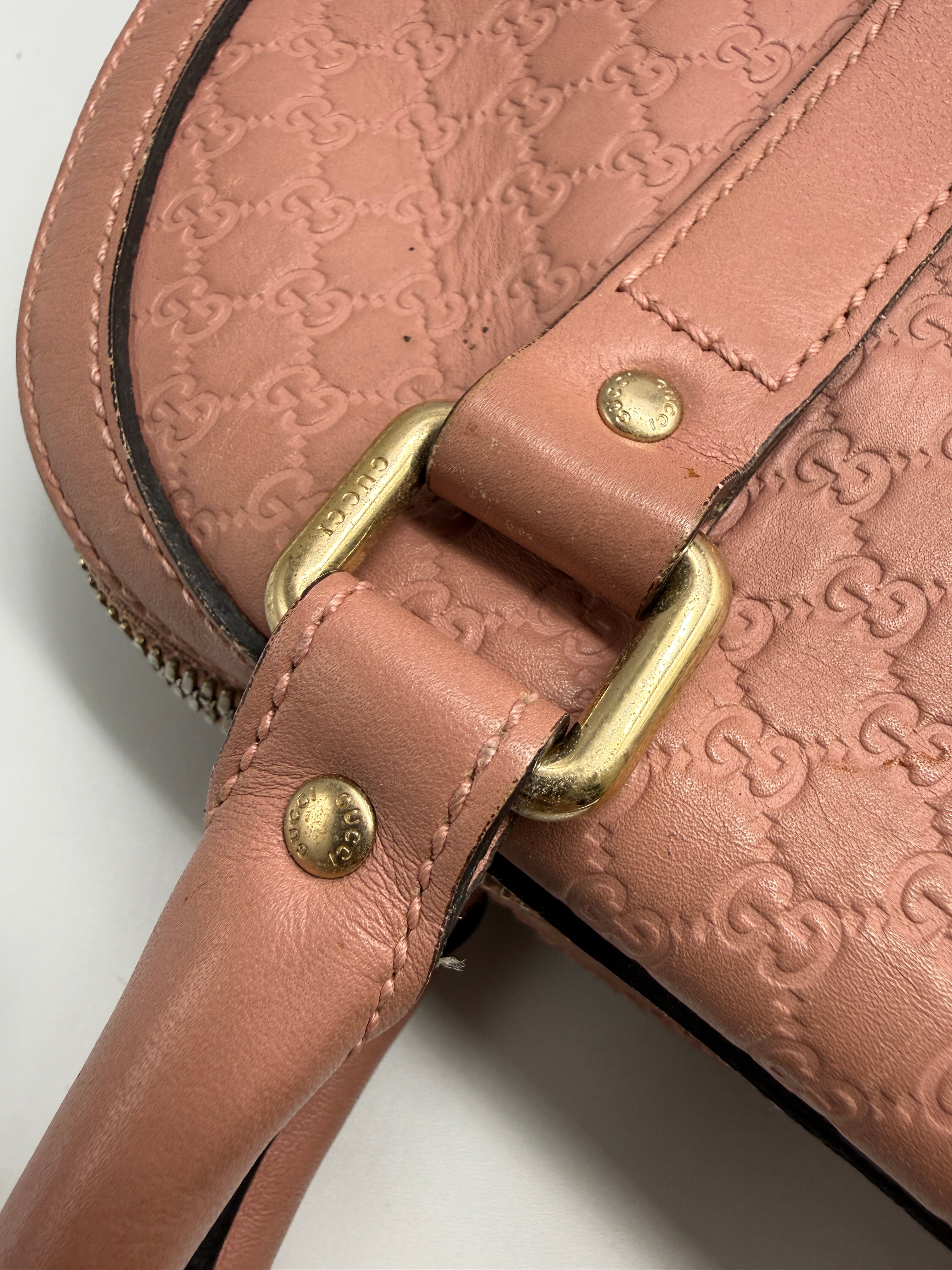 Gucci Medium Microguccissima Dome Top Handle Bag in Dusty Pink