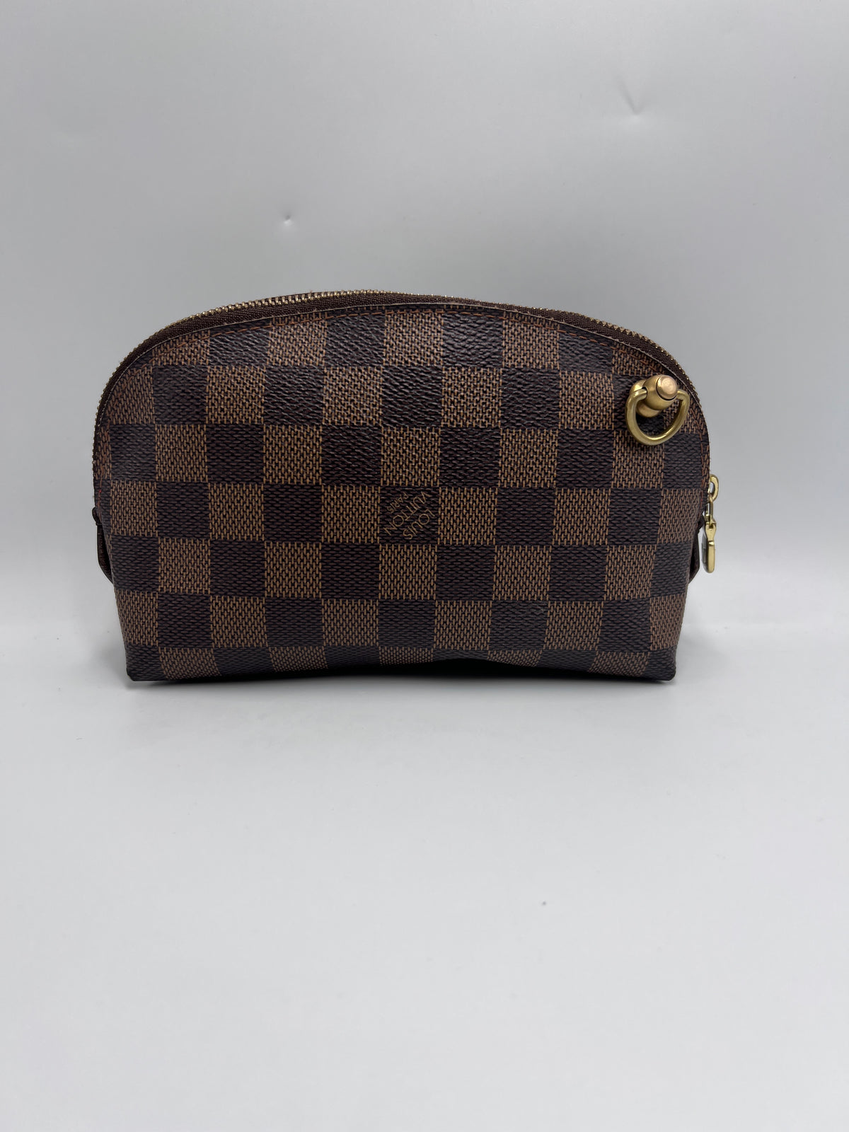 Louis Vuitton Damier Ebene Pochette Cosmetique Small Cosmetic Pouch