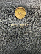 Saint Laurent Medium Kate Shoulder Bag Grain de Poudre Leather – Black & Gold