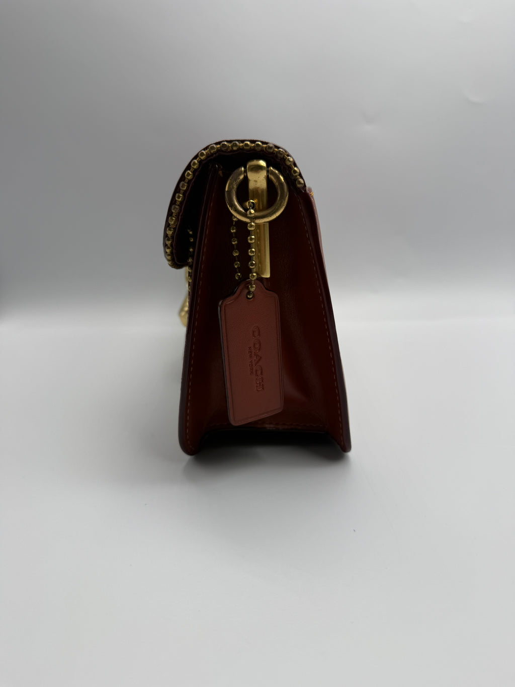 Coach Tabby Shoulder Bag 26 in Multi-Tone Brown Leather with Details