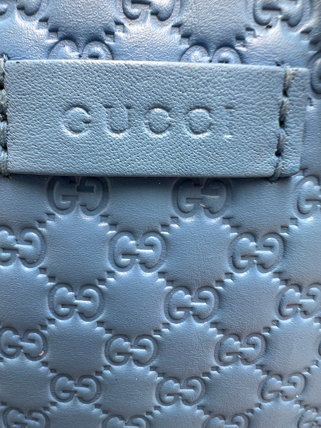 Gucci Micro Guccissima Small Dome Bag in Bright Blue Calfskin Leather