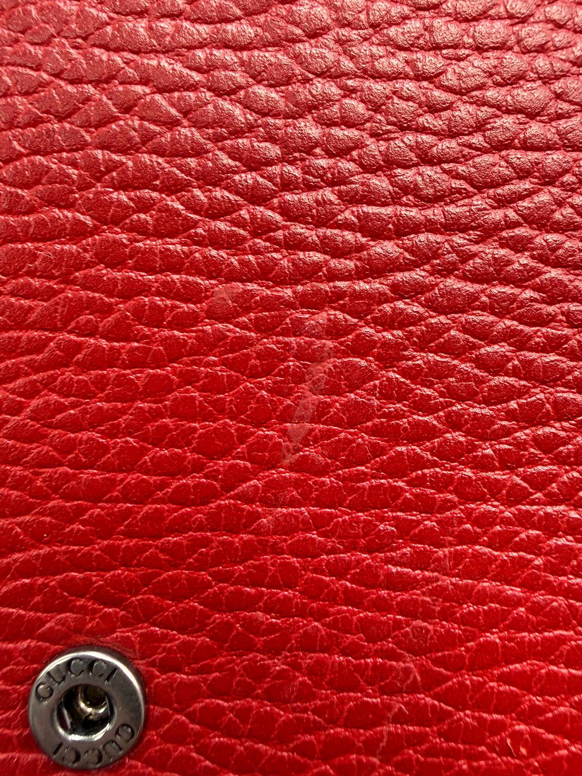 Gucci Dionysus Super Mini Shoulder Bag - Red Textured Leather with Crystal Tiger Head