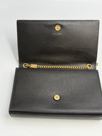 Saint Laurent Medium Kate Shoulder Bag Grain de Poudre Leather – Black & Gold