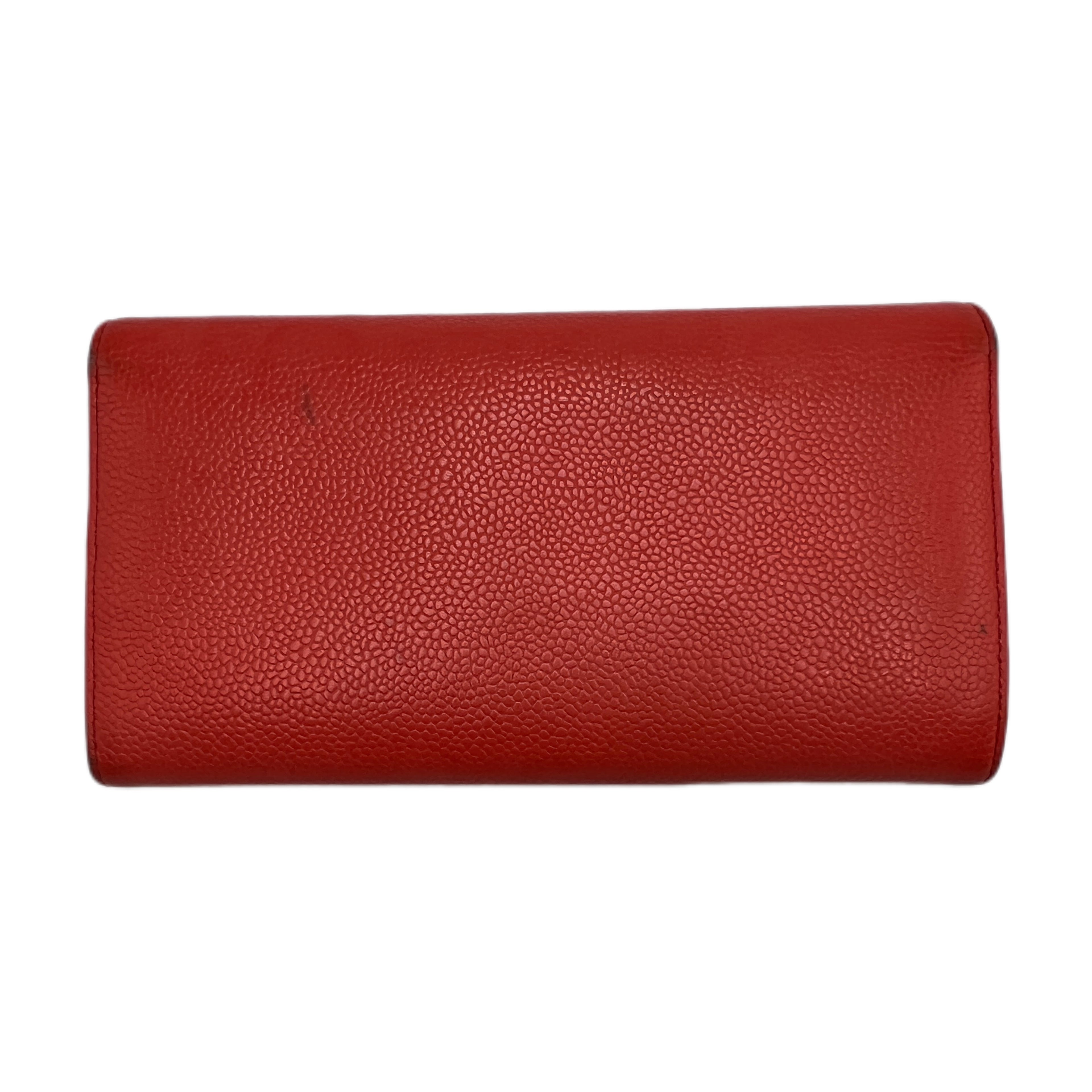 Chanel Red Leather Wallet