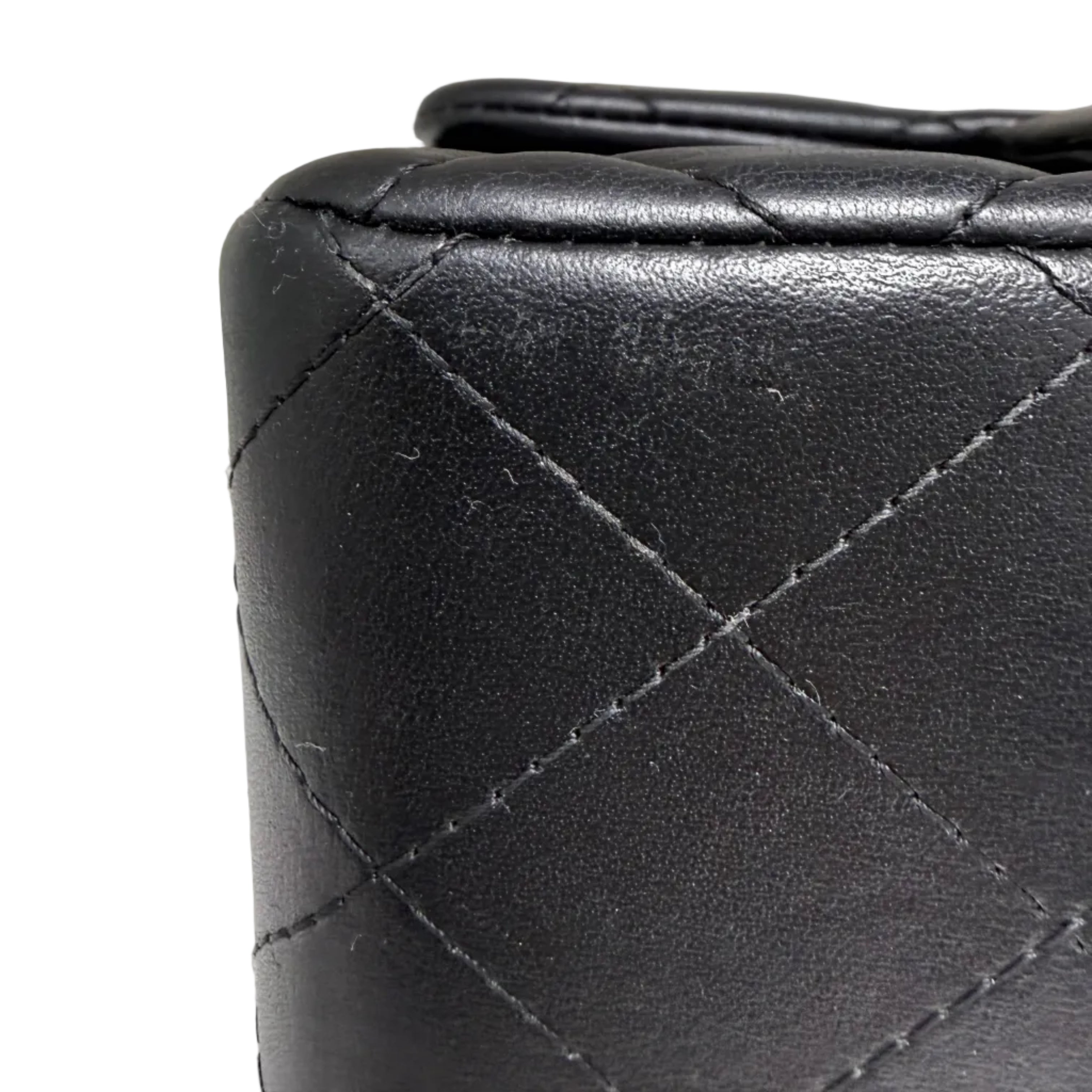 Chanel Classic Square Mini Flap Bag in Black Lambskin with Gold Hardware