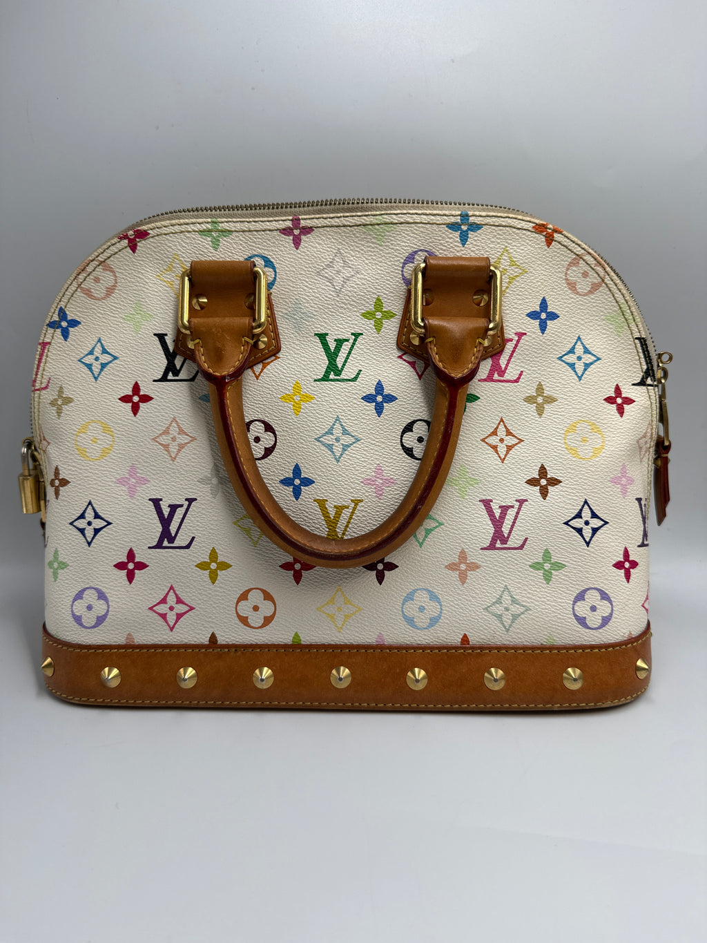 Louis Vuitton x Takashi Murakami Alma PM White Monogram Multicolore Bag