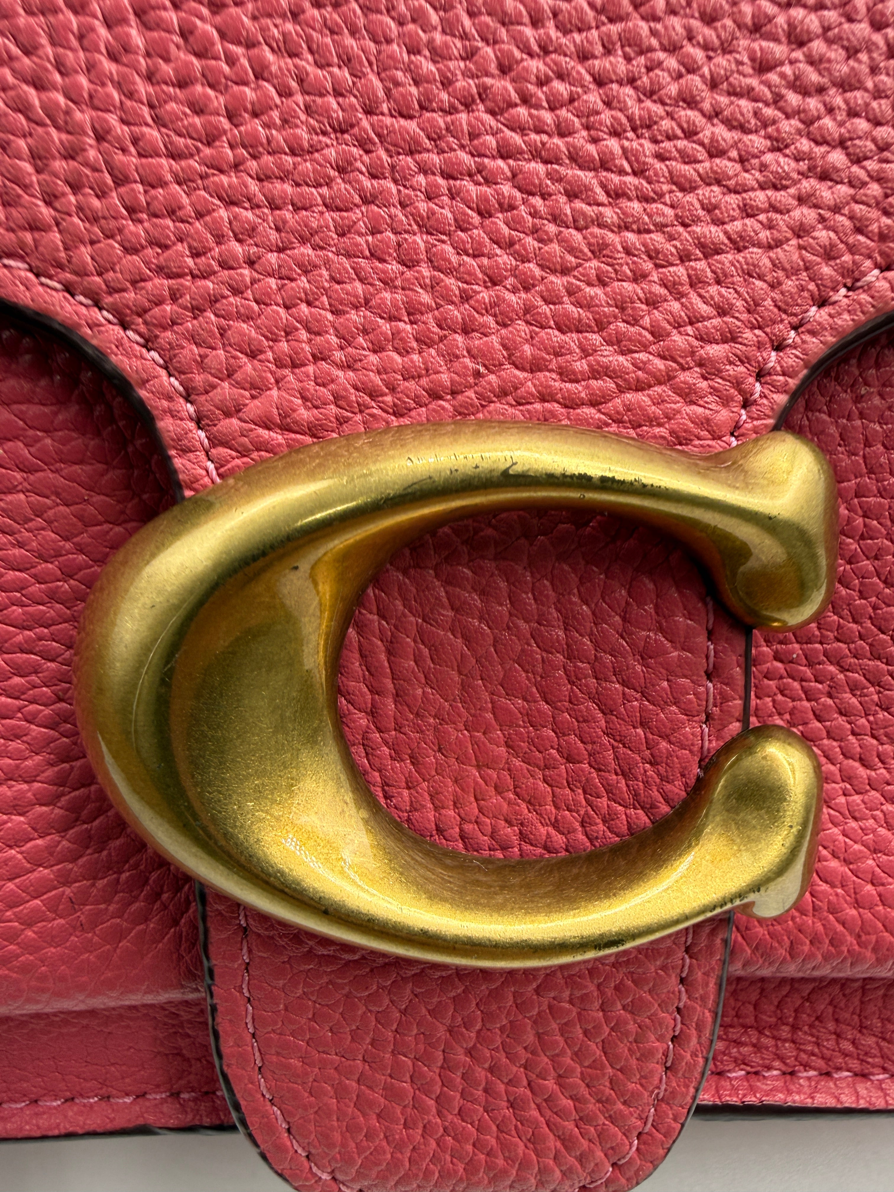 Coach Tabby Shoulder Bag 26 in Pink Polished Pebble Leather