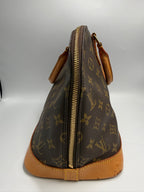 Louis Vuitton Alma MM Monogram Canvas Satchel Bag