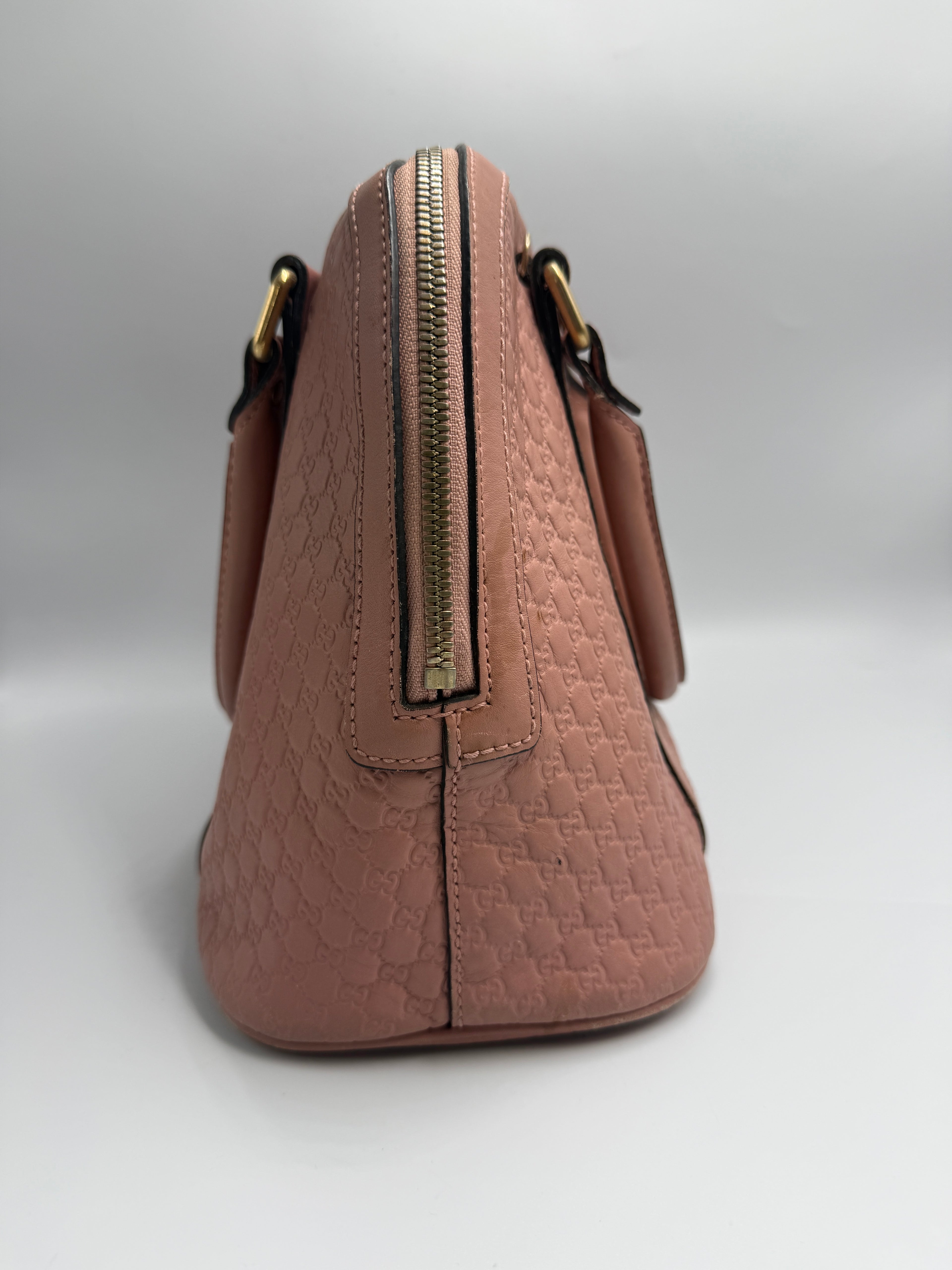Gucci Medium Microguccissima Dome Top Handle Bag in Dusty Pink