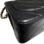 Chanel Classic Square Mini Flap Bag in Black Lambskin with Gold Hardware