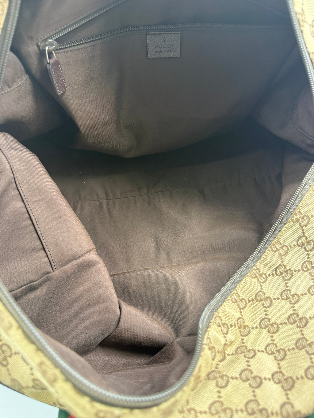 Gucci Vintage Princy Web Shoulder Bag in GG Canvas
