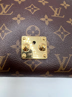 Louis Vuitton Monogram Canvas and Monogram Empreinte Double V Shoulder Bag in Cherry Berry / Ruby