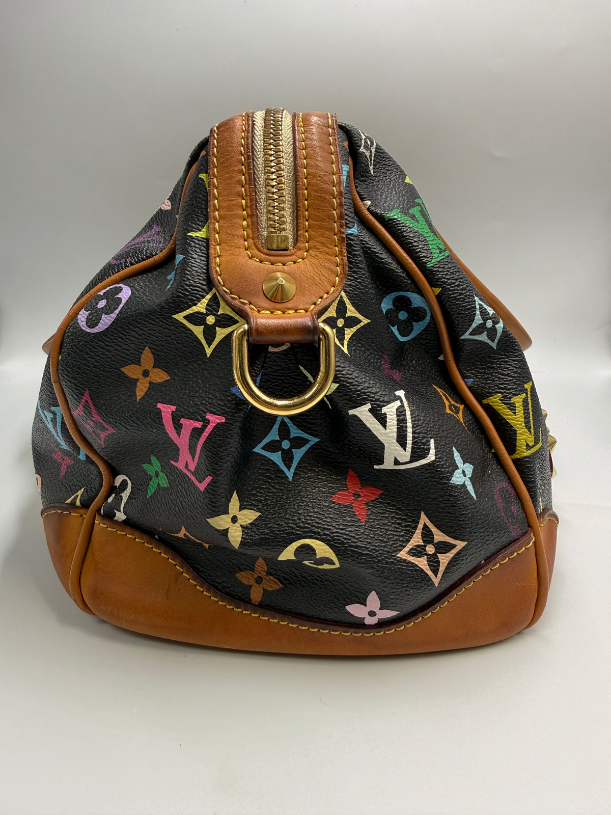 Authentic Louis Vuitton x Takashi Murakami Multicolore Courtney Bag - Black