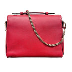 Gucci Interlocking G Medium Top Handle Shoulder Bag in Red Dollar Calfskin