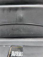 Chanel Classic Quilted Flap Wallet / Medium Wallet in Black Patent Leather with Silver Hardware
