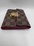 Louis Vuitton Damier Ebene Koala Compact Wallet with Brass Push-Lock