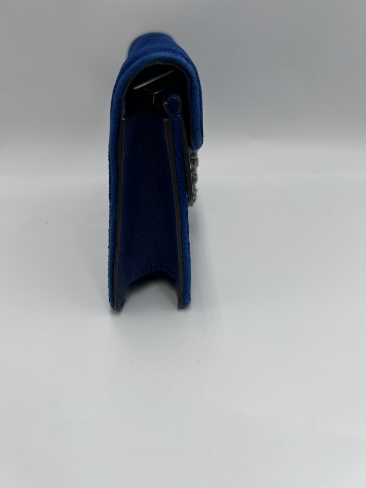 Gucci Dionysus Crystal-Embellished Super Mini Bag / Clutch in Royal Blue Velvet
