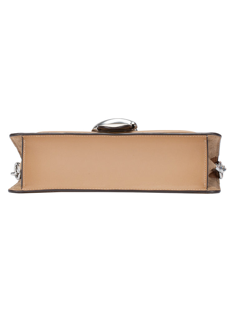 Coach Tabby Shoulder Bag 26 – Chalk & Taupe Leather with Snakeskin Trim
