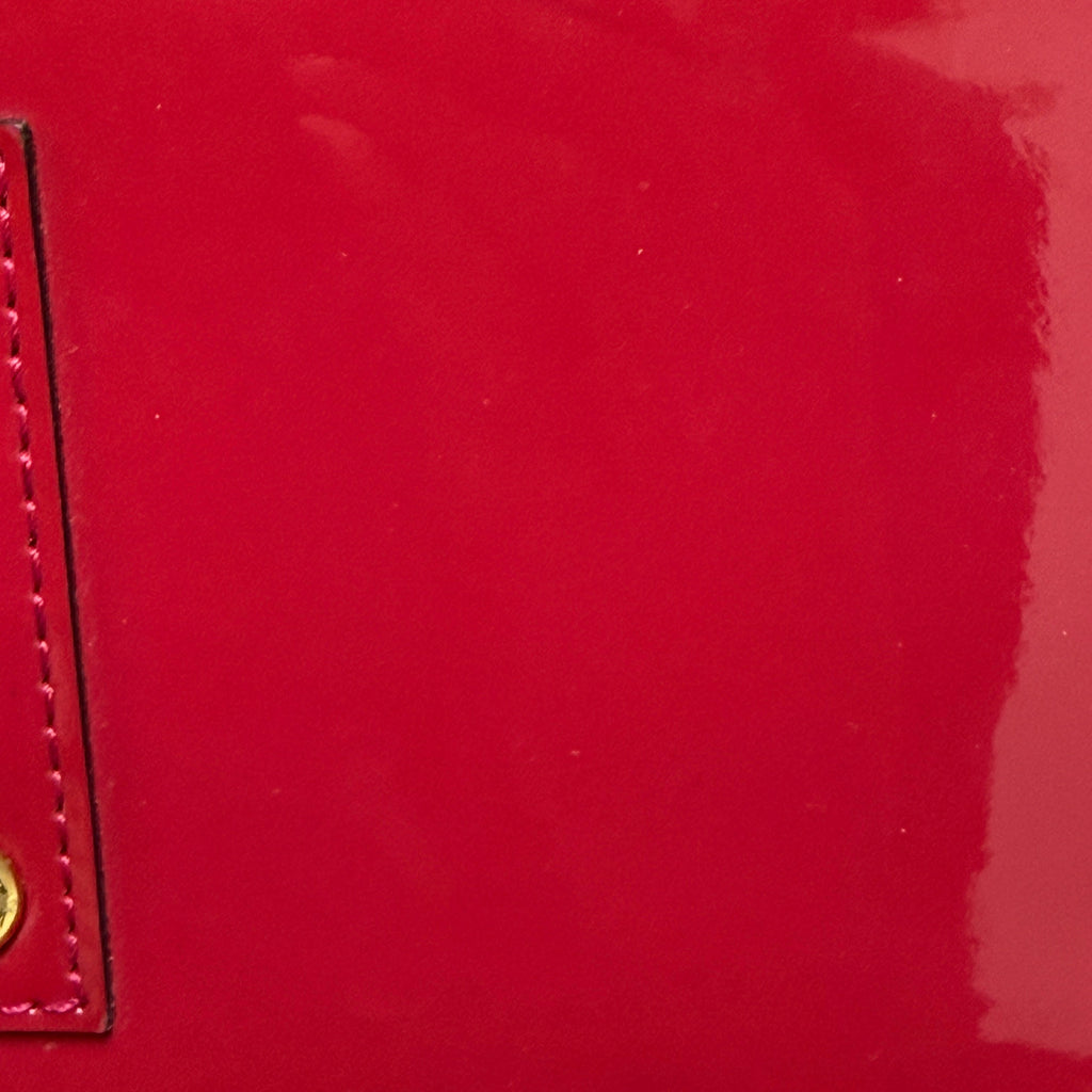 Louis Vuitton Alma BB Red Monogram (2013) Vernis Patent Leather Handbag