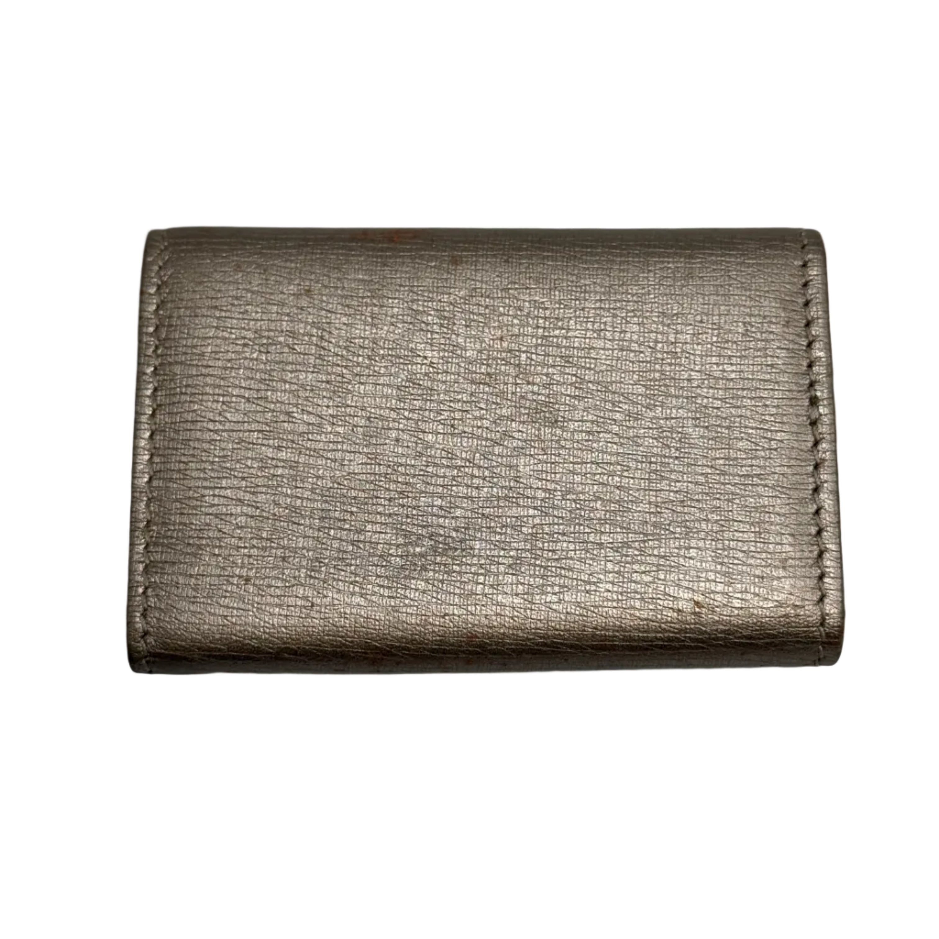 Gucci GG Heart Logo Leather 6-Key Holder Wallet – Metallic Bronze