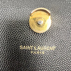 Saint Laurent Medium Kate Shoulder Bag Grain de Poudre Leather – Black & Gold