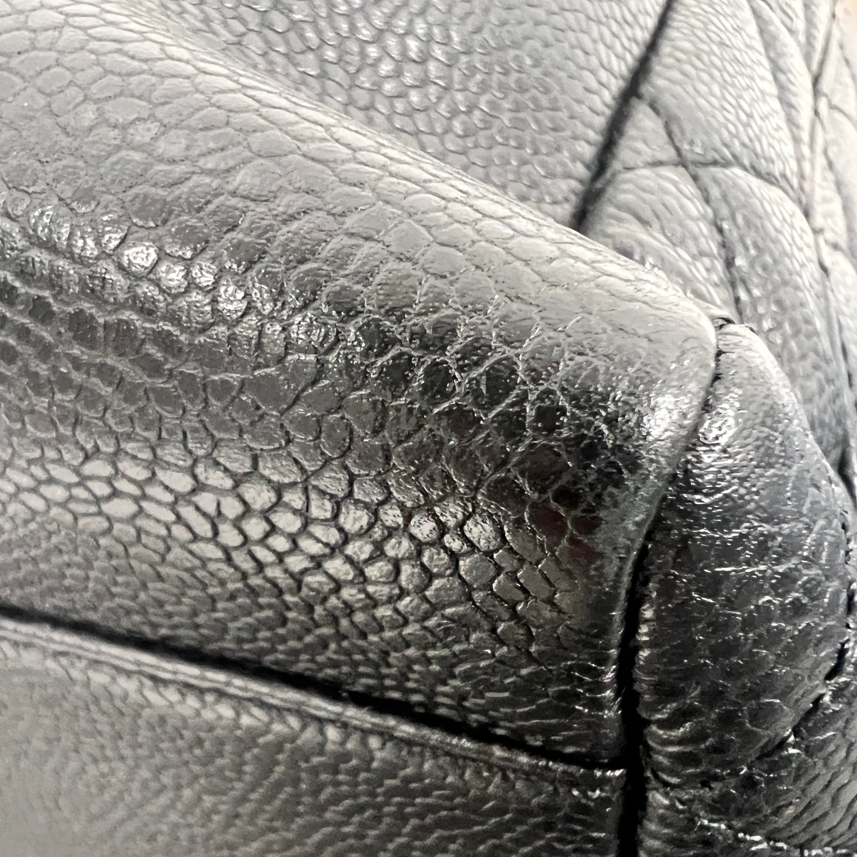 Chanel Grand Shopping Tote (GST) in Black Caviar Leather with Gold Hardware