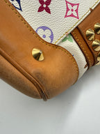 Authentic Louis Vuitton x Takashi Murakami Multicolore Courtney Bag - White