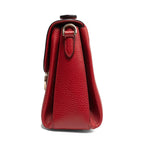 Gucci Interlocking G Medium Top Handle Shoulder Bag in Red Dollar Calfskin