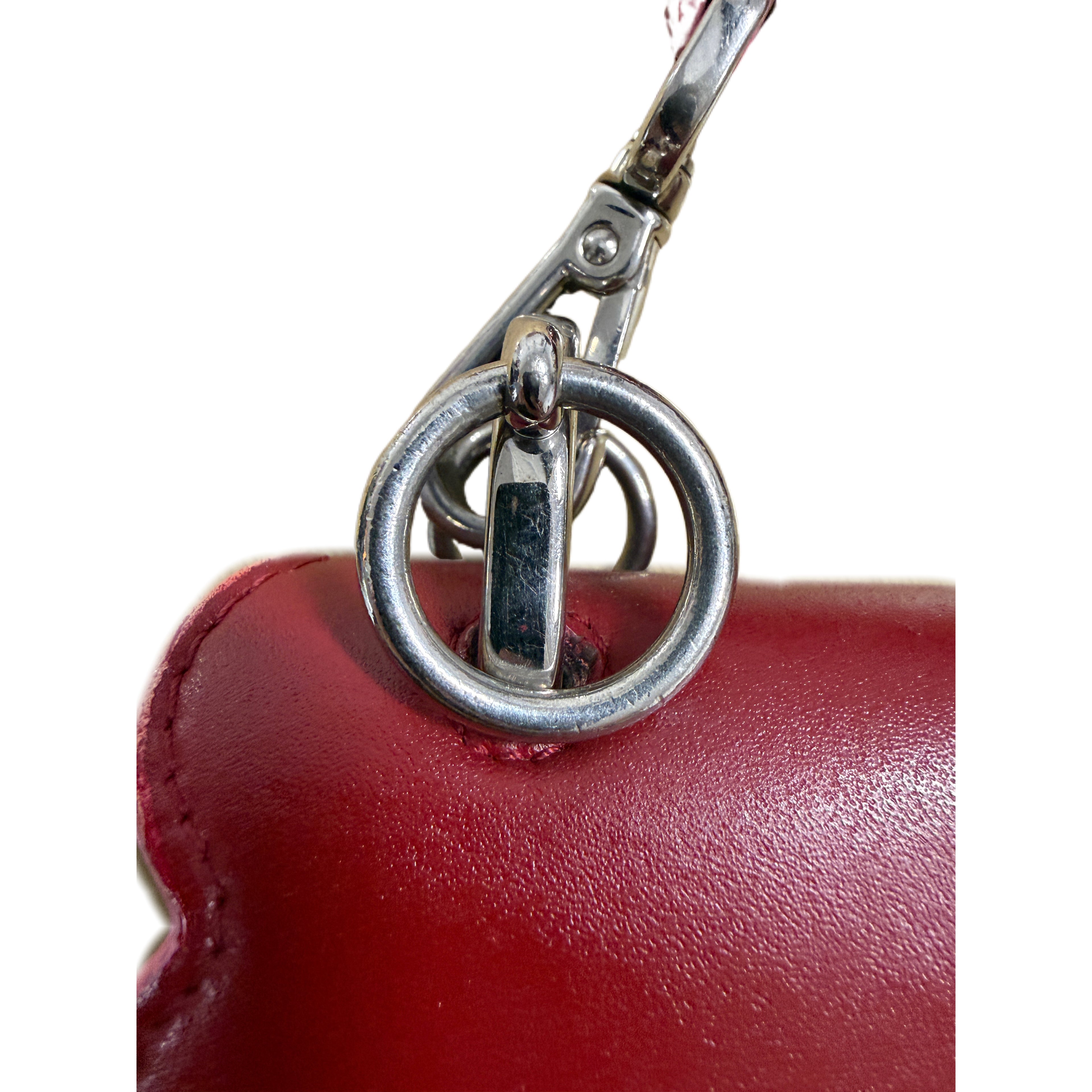 Fendi Small Kan I Bag in Red Leather Shoulder Bag