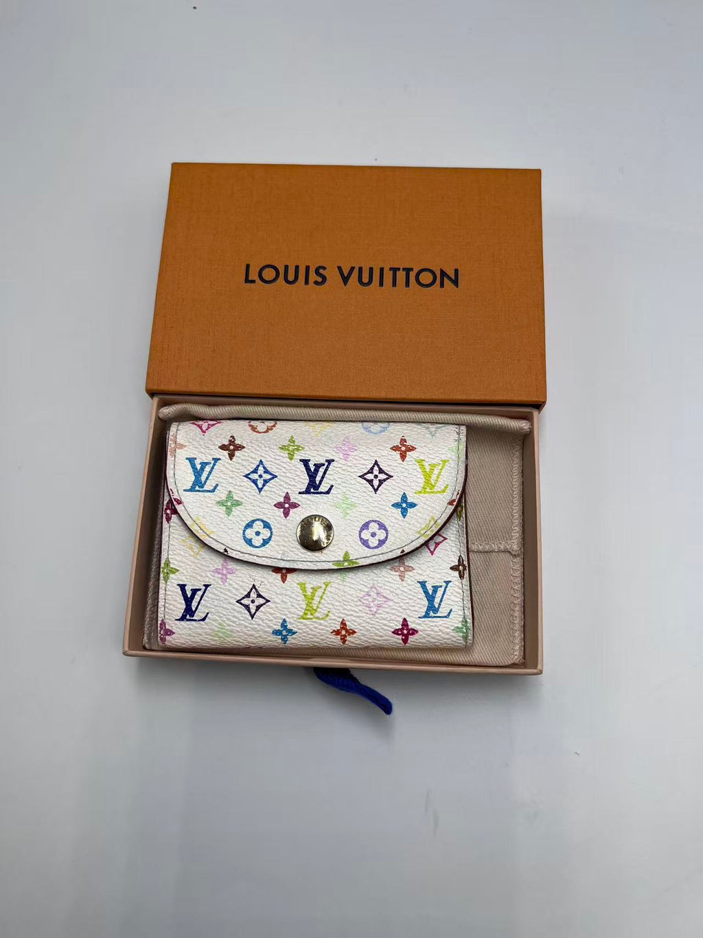 Louis Vuitton White Murakami Canvas Wallet