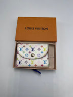 Louis Vuitton White Murakami Canvas Wallet