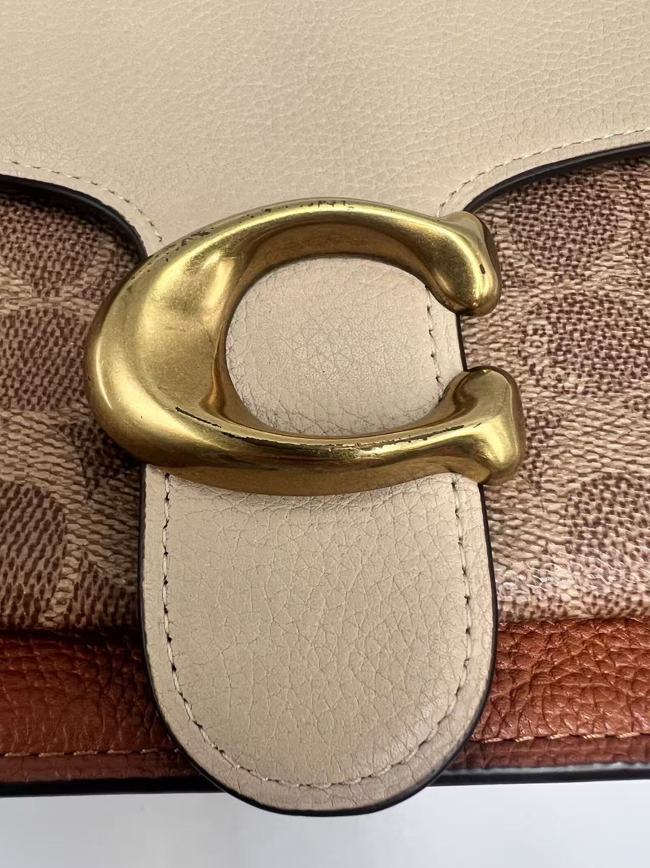 Coach Tabby Shoulder Bag 26 in Brown Polished Pebble Leather