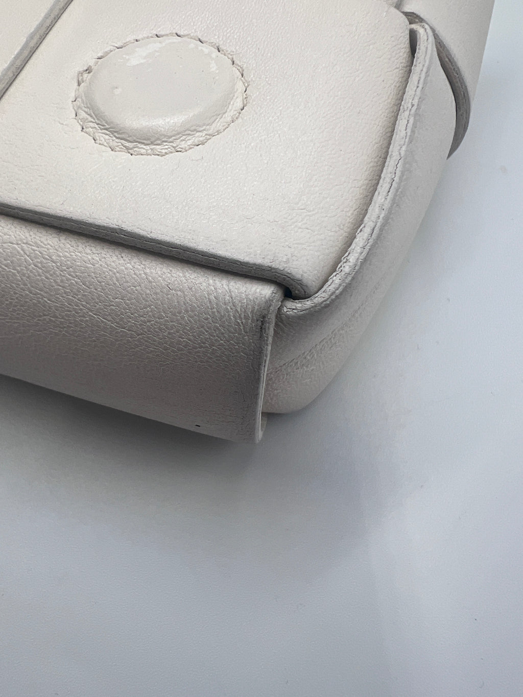 Bottega Veneta Cassette Intrecciato Leather Bag Chalk