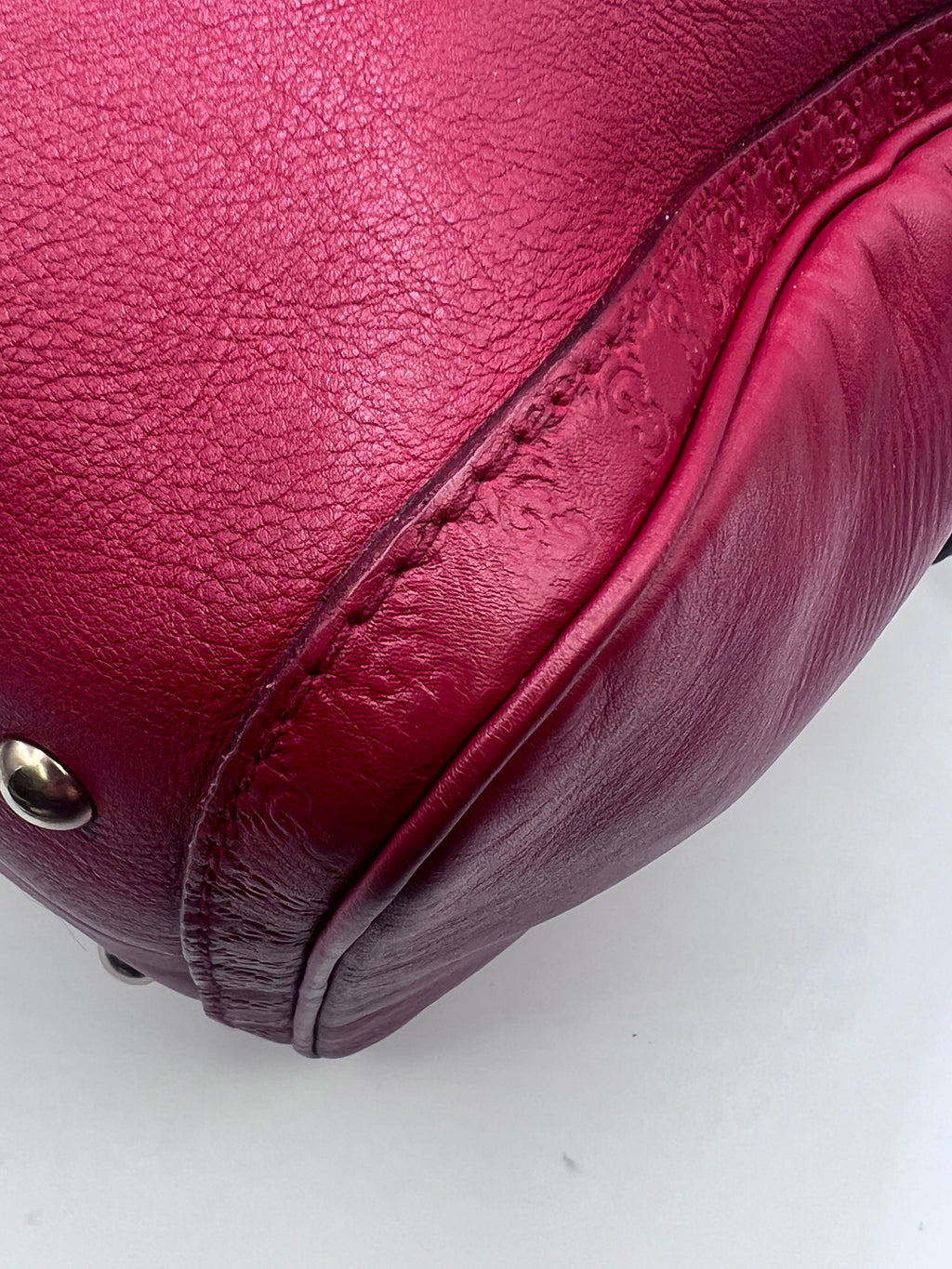 Gucci  Leather Medium Boston Bag